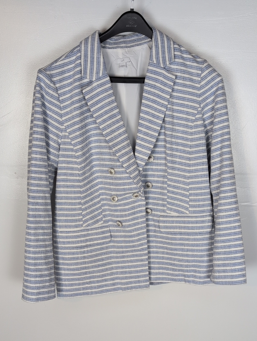 J. Jill Striped Cotton Blend Blazer